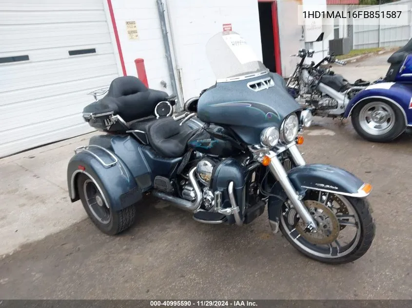 2015 Harley-Davidson Flhtcutg Tri Glide Ultra VIN: 1HD1MAL16FB851587 Lot: 40995590