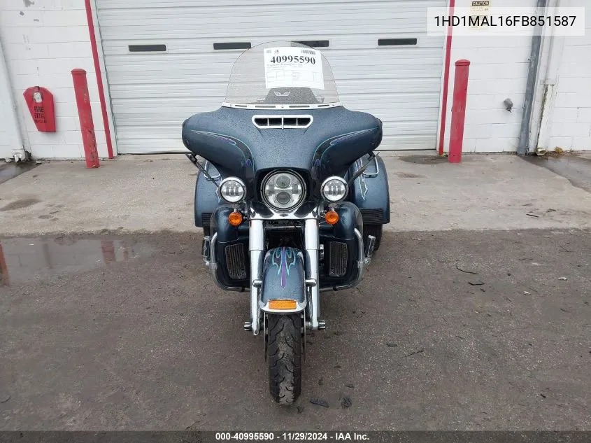 2015 Harley-Davidson Flhtcutg Tri Glide Ultra VIN: 1HD1MAL16FB851587 Lot: 40995590