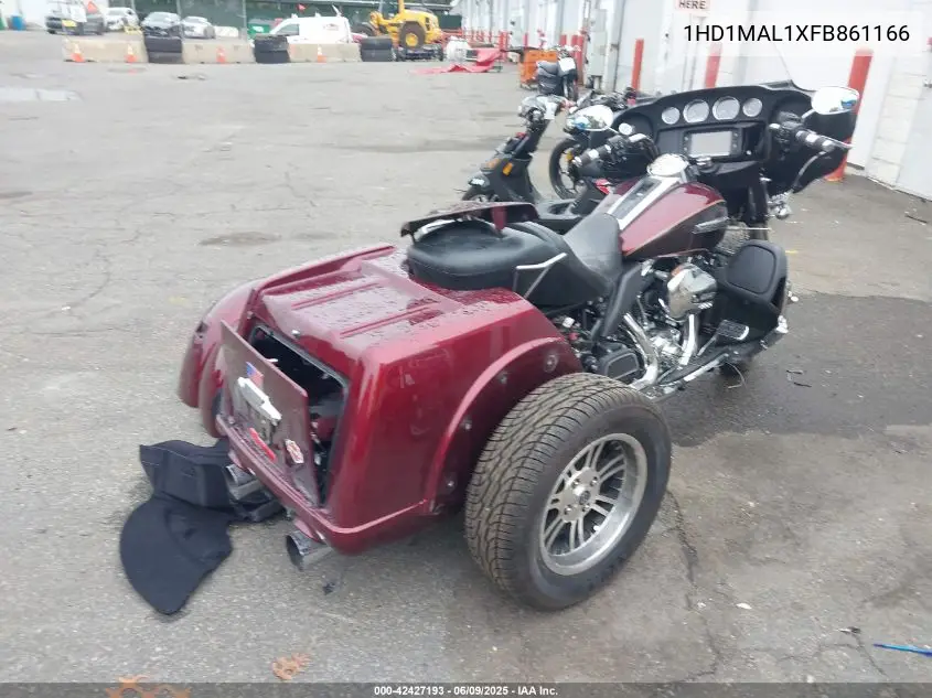2015 Harley-Davidson Flhtcutg Tri Glide Ultra VIN: 1HD1MAL1XFB861166 Lot: 42427193