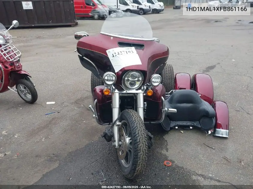 2015 Harley-Davidson Flhtcutg Tri Glide Ultra VIN: 1HD1MAL1XFB861166 Lot: 42427193