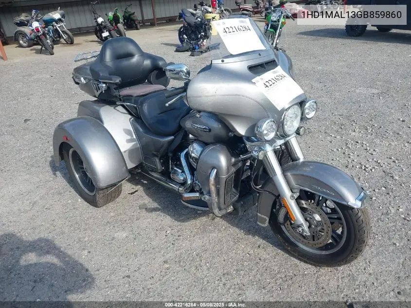 2016 Harley-Davidson Flhtcutg Tri Glide Ultra VIN: 1HD1MAL13GB859860 Lot: 42216284