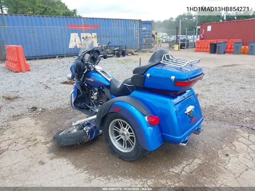 2017 Harley-Davidson Flhtcutg Tri Glide Ultra VIN: 1HD1MAD13HB854271 Lot: 42603770