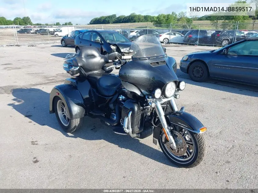 2018 Harley-Davidson Flhtcutg Tri Glide Ultra VIN: 1HD1MAD14JB859517 Lot: 42603977