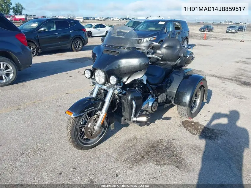 2018 Harley-Davidson Flhtcutg Tri Glide Ultra VIN: 1HD1MAD14JB859517 Lot: 42603977