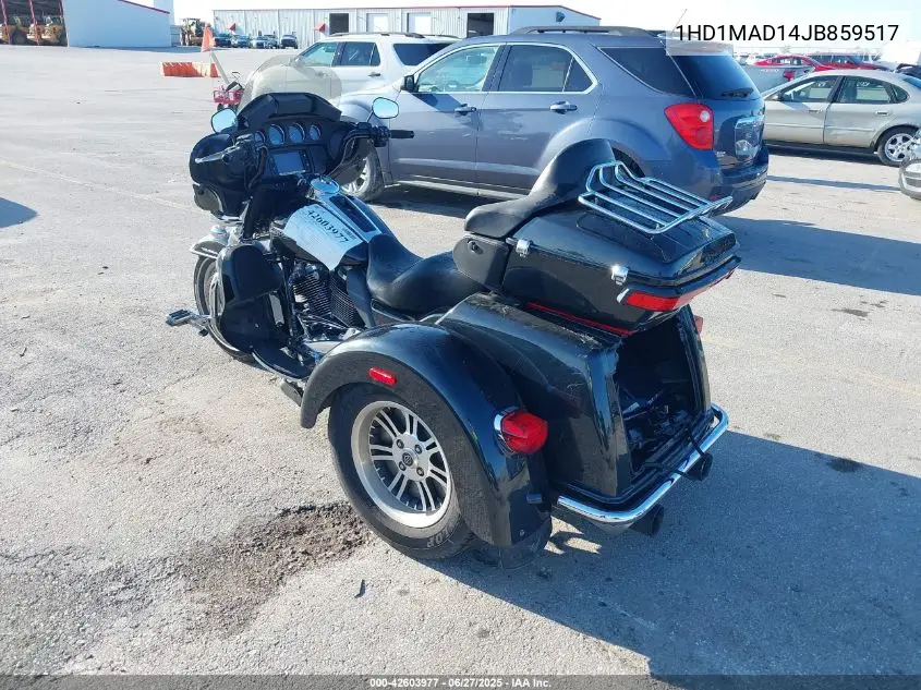 2018 Harley-Davidson Flhtcutg Tri Glide Ultra VIN: 1HD1MAD14JB859517 Lot: 42603977
