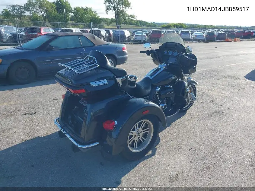 2018 Harley-Davidson Flhtcutg Tri Glide Ultra VIN: 1HD1MAD14JB859517 Lot: 42603977