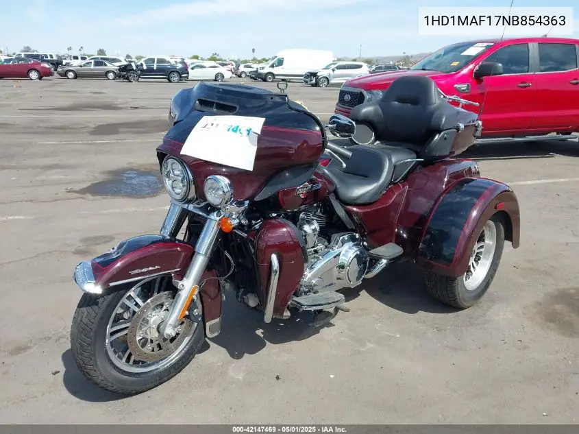 2022 Harley-Davidson Flhtcutg VIN: 1HD1MAF17NB854363 Lot: 42147469