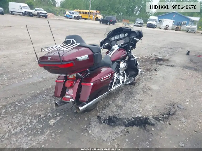 2015 Harley-Davidson Flhtkl Ultra Limited Low VIN: 1HD1KKL19FB648978 Lot: 42471687