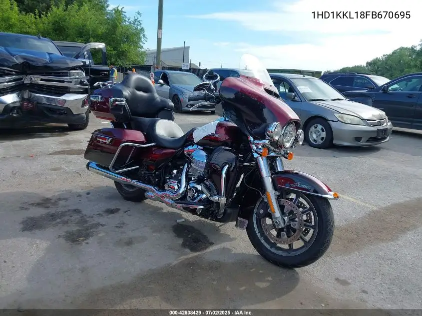 2015 Harley-Davidson Flhtkl Ultra Limited Low VIN: 1HD1KKL18FB670695 Lot: 42638429
