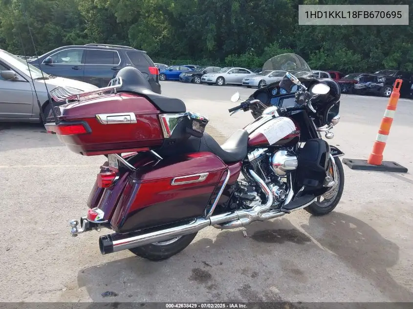 2015 Harley-Davidson Flhtkl Ultra Limited Low VIN: 1HD1KKL18FB670695 Lot: 42638429