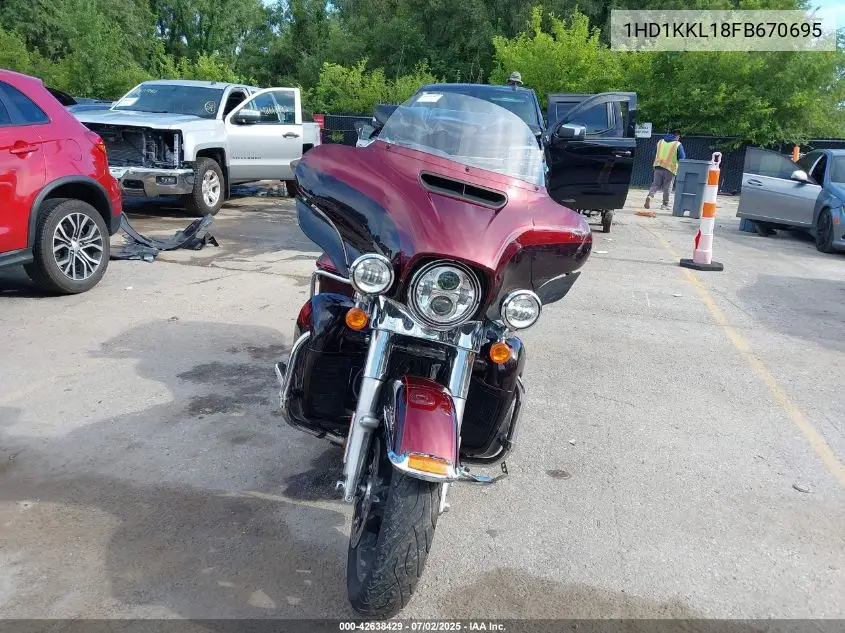 2015 Harley-Davidson Flhtkl Ultra Limited Low VIN: 1HD1KKL18FB670695 Lot: 42638429