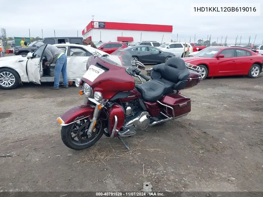 2016 Harley-Davidson Flhtkl Ultra Limited Low VIN: 1HD1KKL12GB619016 Lot: 40791528