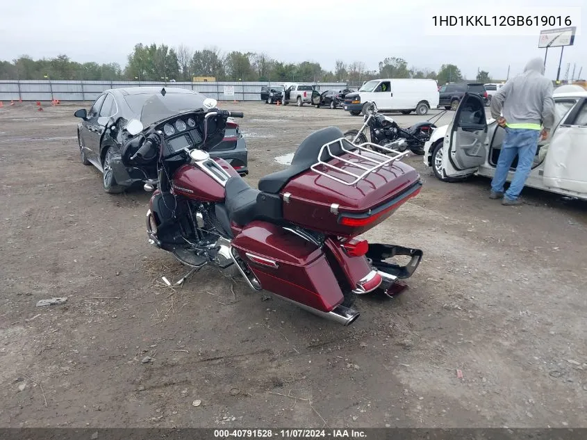 2016 Harley-Davidson Flhtkl Ultra Limited Low VIN: 1HD1KKL12GB619016 Lot: 40791528