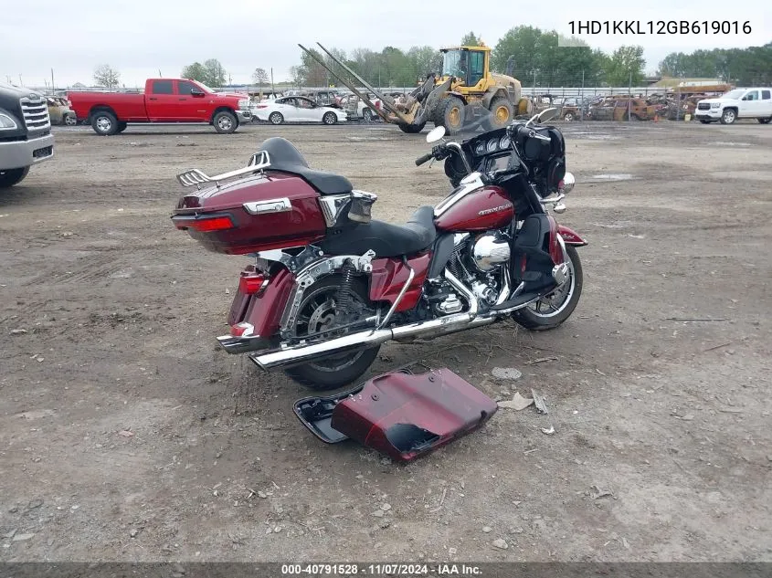 2016 Harley-Davidson Flhtkl Ultra Limited Low VIN: 1HD1KKL12GB619016 Lot: 40791528