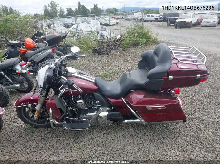 2016 Harley-Davidson Flhtkl Ultra Limited Low VIN: 1HD1KKL14GB676236 Lot: 42510594