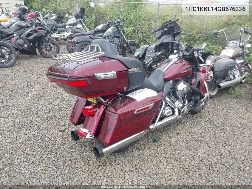 2016 Harley-Davidson Flhtkl Ultra Limited Low VIN: 1HD1KKL14GB676236 Lot: 42510594