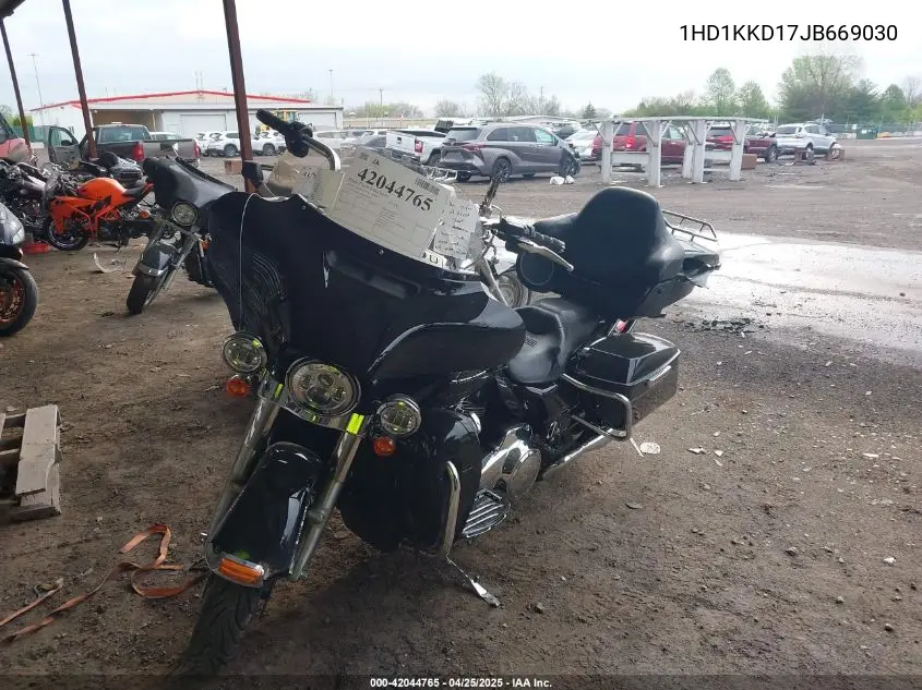 2018 Harley-Davidson Flhtkl Ultra Limited Low VIN: 1HD1KKD17JB669030 Lot: 42044765