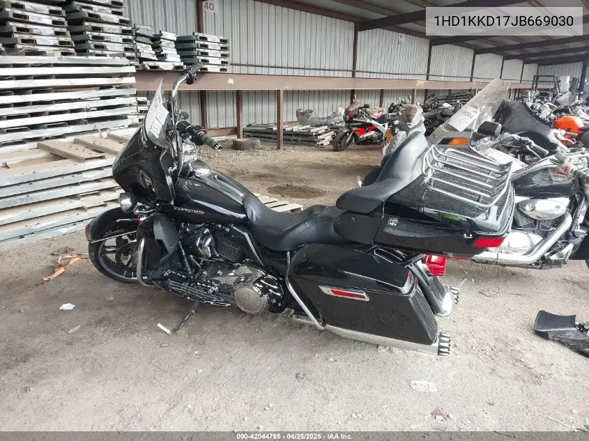 2018 Harley-Davidson Flhtkl Ultra Limited Low VIN: 1HD1KKD17JB669030 Lot: 42044765