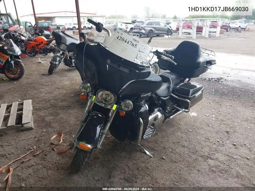 2018 Harley-Davidson Flhtkl Ultra Limited Low VIN: 1HD1KKD17JB669030 Lot: 42044765