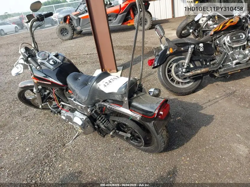 1993 Harley-Davidson Fxdwg VIN: 1HD1GEL11PY310458 Lot: 42426329