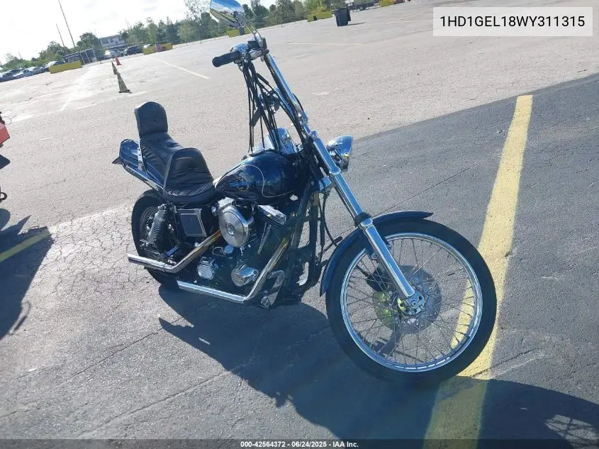 1998 Harley-Davidson Fxdwg VIN: 1HD1GEL18WY311315 Lot: 42564372