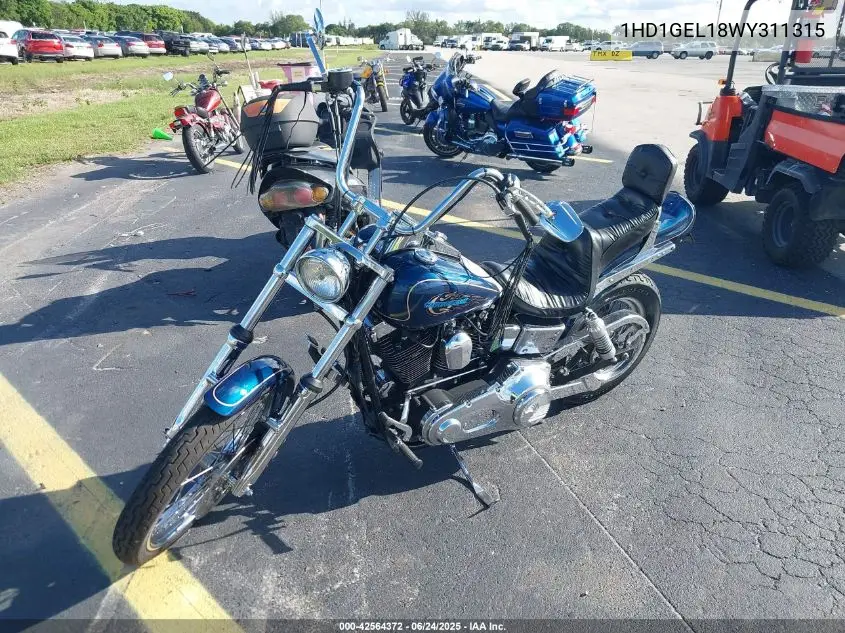 1998 Harley-Davidson Fxdwg VIN: 1HD1GEL18WY311315 Lot: 42564372