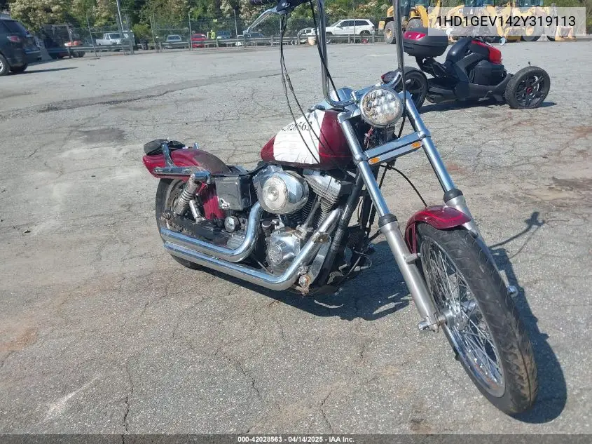 2002 Harley-Davidson Fxdwg VIN: 1HD1GEV142Y319113 Lot: 42028563