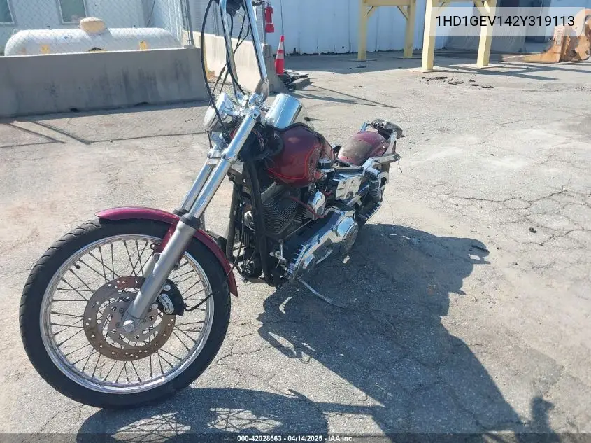 2002 Harley-Davidson Fxdwg VIN: 1HD1GEV142Y319113 Lot: 42028563