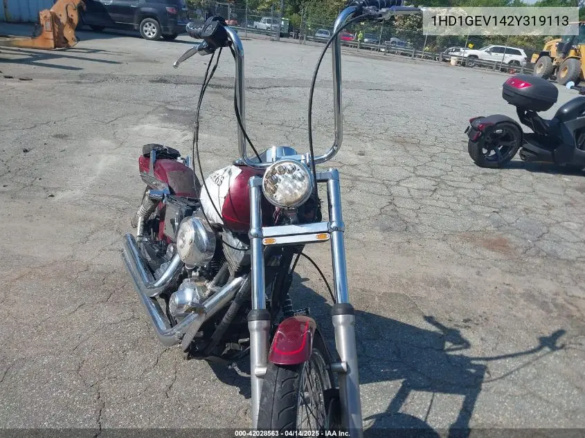 2002 Harley-Davidson Fxdwg VIN: 1HD1GEV142Y319113 Lot: 42028563