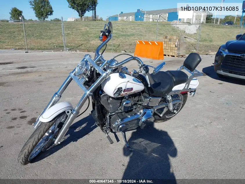 2007 Harley-Davidson Fxdwg VIN: 1HD1GP4107K316085 Lot: 40647345