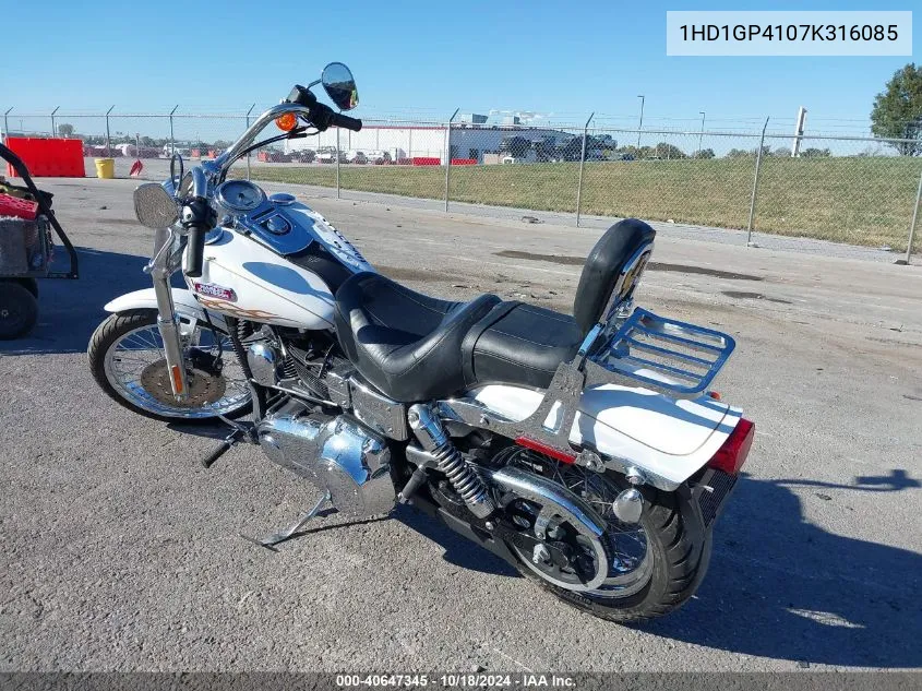 2007 Harley-Davidson Fxdwg VIN: 1HD1GP4107K316085 Lot: 40647345