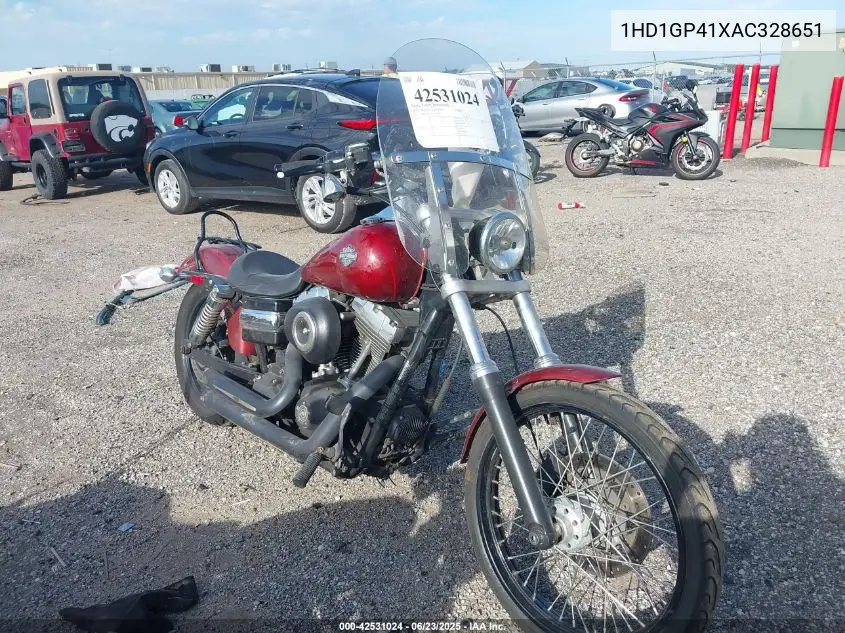 2010 Harley-Davidson Fxdwg VIN: 1HD1GP41XAC328651 Lot: 42531024
