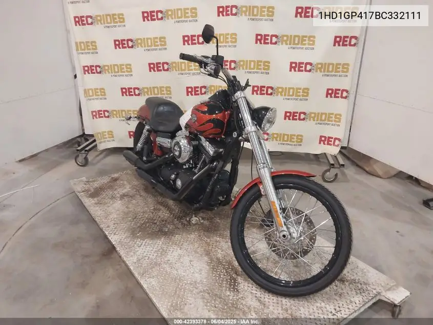 2011 Harley-Davidson Fxdwg VIN: 1HD1GP417BC332111 Lot: 42393378