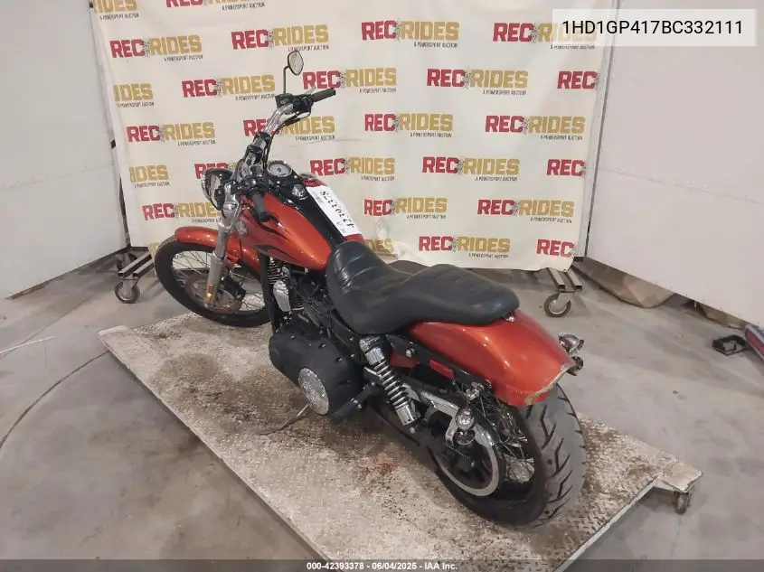 2011 Harley-Davidson Fxdwg VIN: 1HD1GP417BC332111 Lot: 42393378