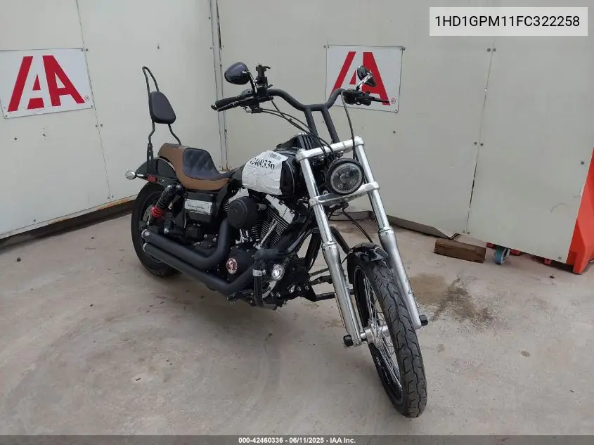 2015 Harley-Davidson Fxdwg Dyna Wide Glide VIN: 1HD1GPM11FC322258 Lot: 42460336
