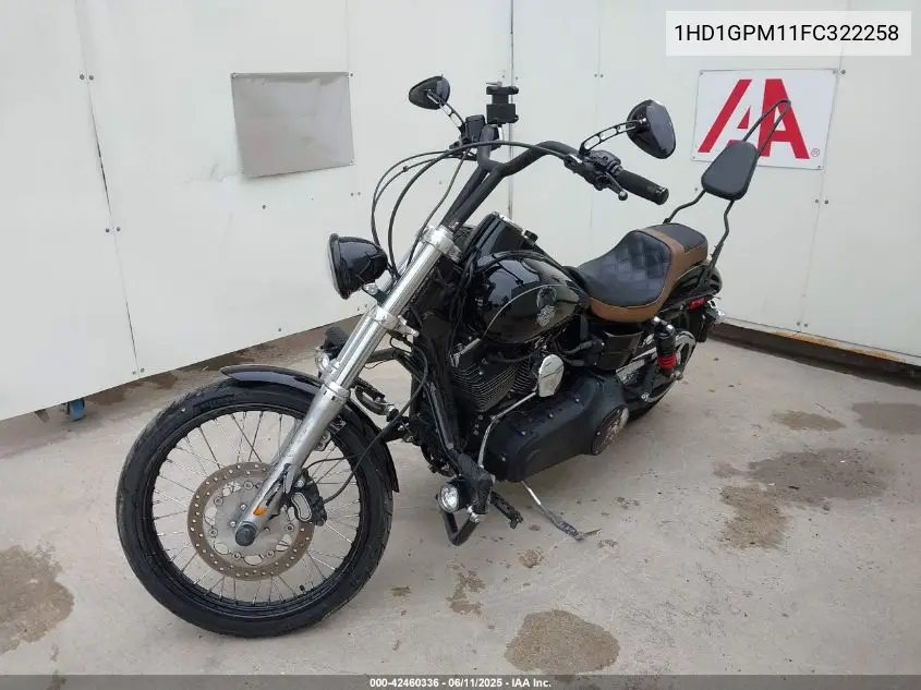 2015 Harley-Davidson Fxdwg Dyna Wide Glide VIN: 1HD1GPM11FC322258 Lot: 42460336