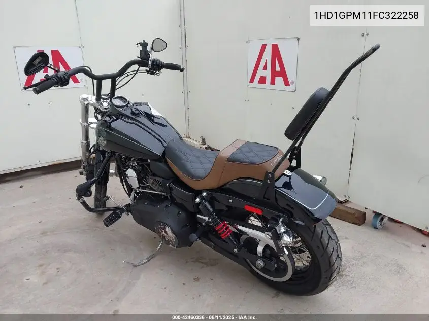 2015 Harley-Davidson Fxdwg Dyna Wide Glide VIN: 1HD1GPM11FC322258 Lot: 42460336
