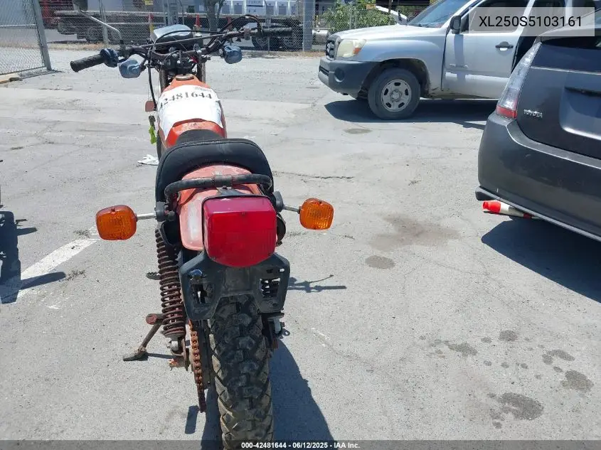 1997 Honda Xl250 VIN: XL250S5103161 Lot: 42481644
