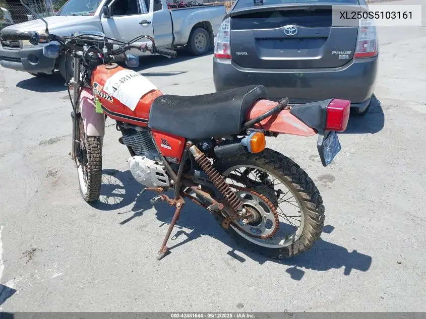 1997 Honda Xl250 VIN: XL250S5103161 Lot: 42481644