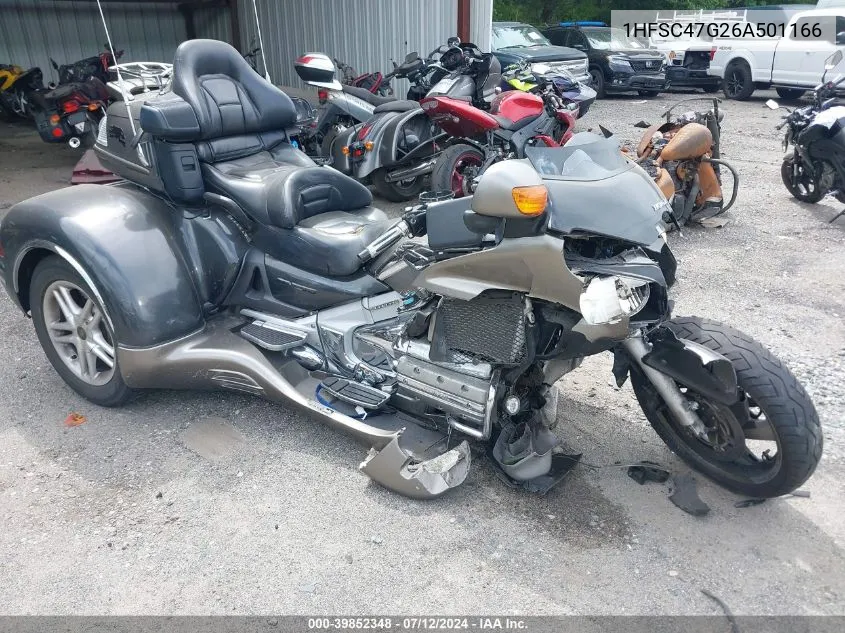 2006 Honda Gl1800 VIN: 1HFSC47G26A501166 Lot: 39852348