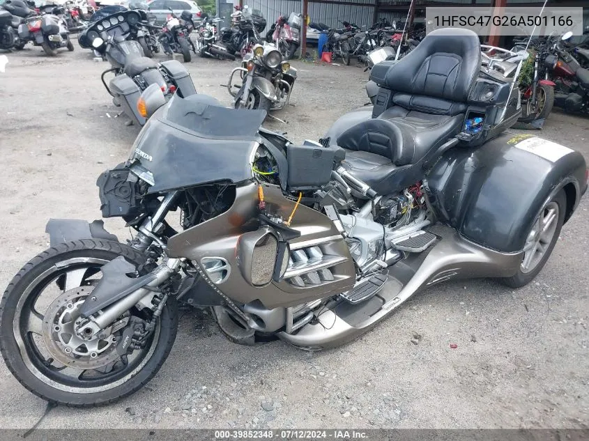 2006 Honda Gl1800 VIN: 1HFSC47G26A501166 Lot: 39852348