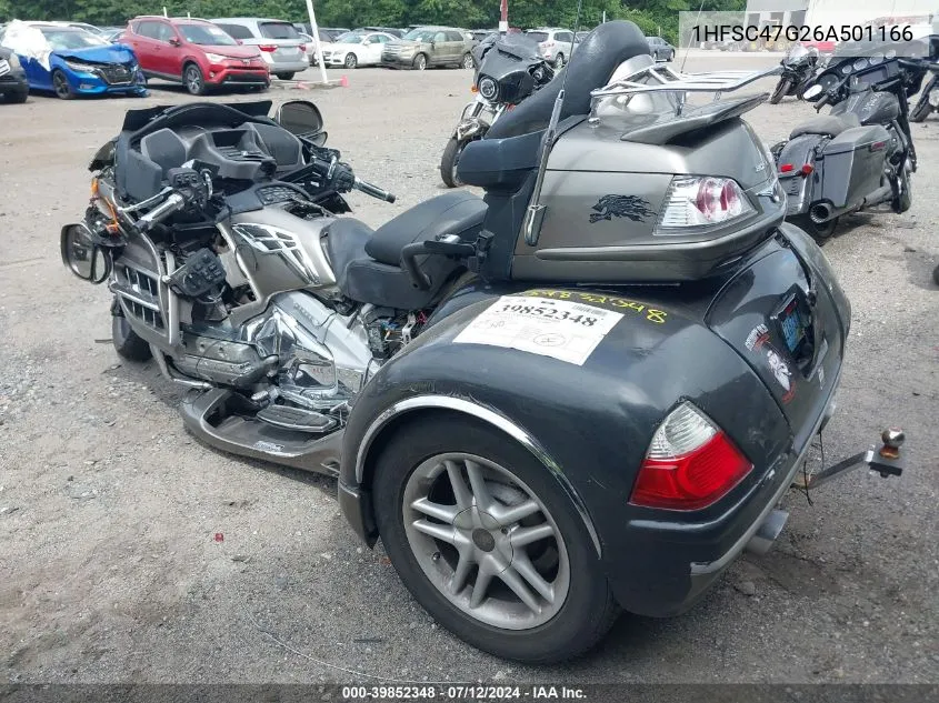 2006 Honda Gl1800 VIN: 1HFSC47G26A501166 Lot: 39852348