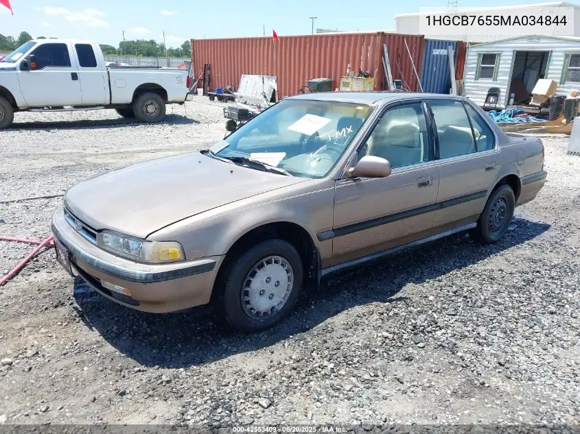 1991 Honda Accord Lx/Ex VIN: 1HGCB7655MA034844 Lot: 42553409