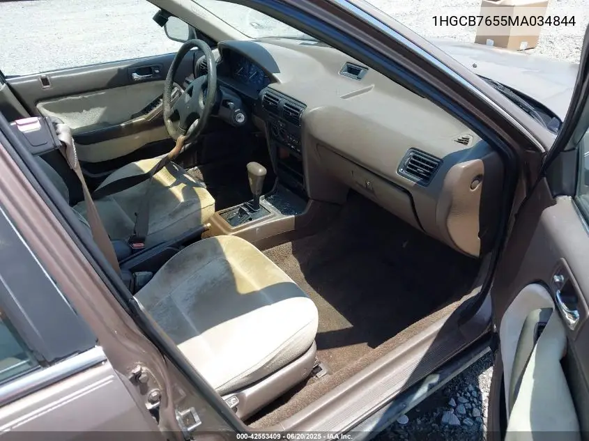 1991 Honda Accord Lx/Ex VIN: 1HGCB7655MA034844 Lot: 42553409
