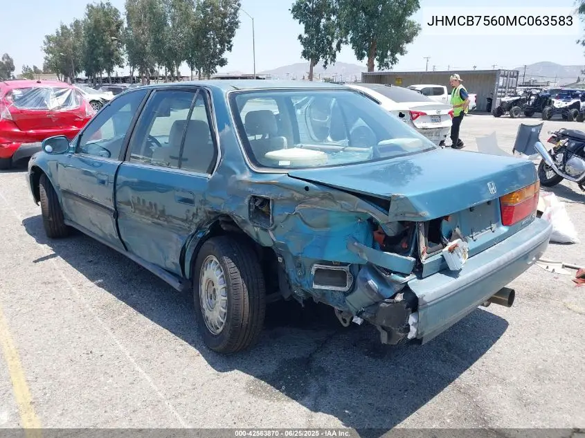 1991 Honda Accord Ex/Ex-R VIN: JHMCB7560MC063583 Lot: 42563870