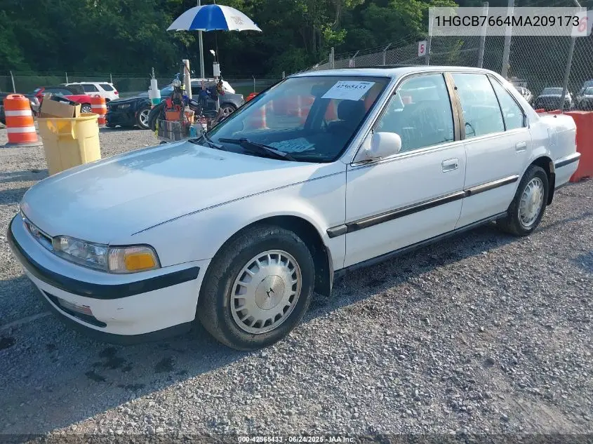 1991 Honda Accord Ex/Ex-R VIN: 1HGCB7664MA209173 Lot: 42565433