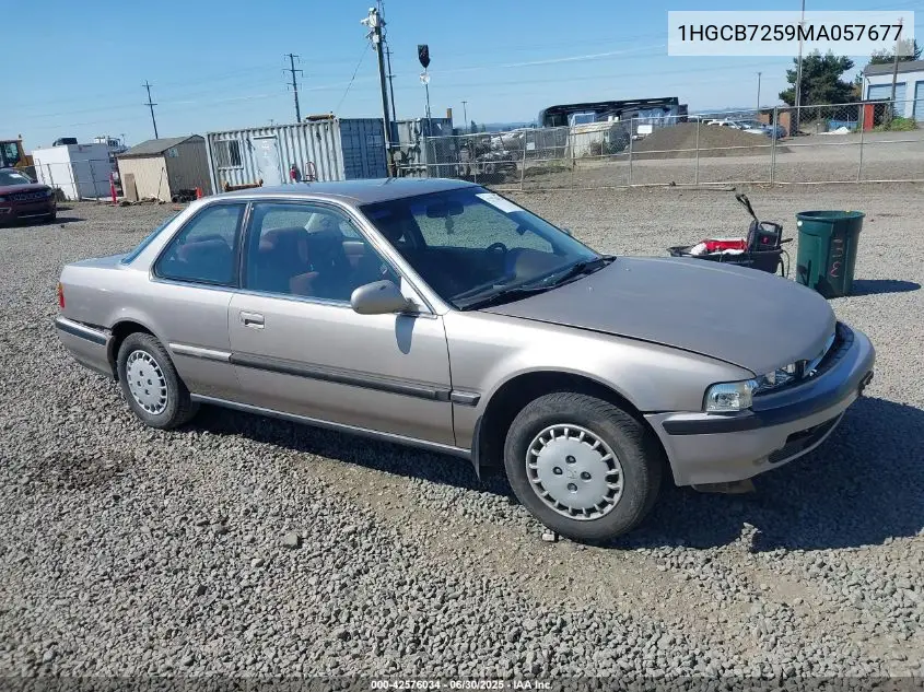 1991 Honda Accord Lx VIN: 1HGCB7259MA057677 Lot: 42576034