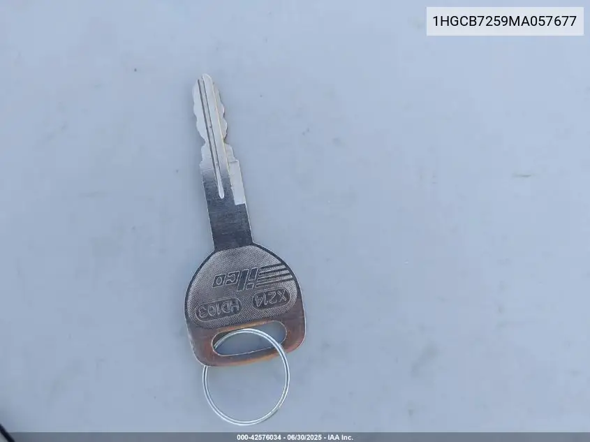 1991 Honda Accord Lx VIN: 1HGCB7259MA057677 Lot: 42576034
