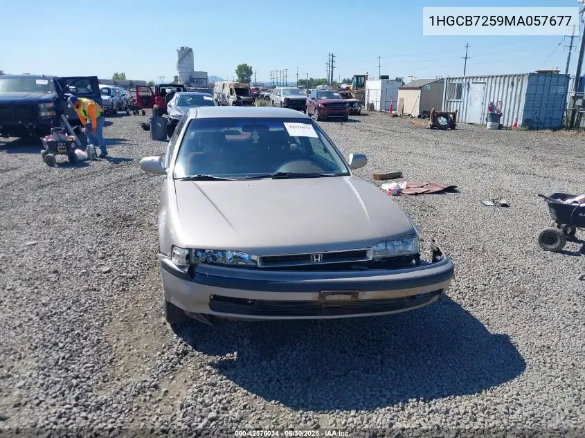 1991 Honda Accord Lx VIN: 1HGCB7259MA057677 Lot: 42576034