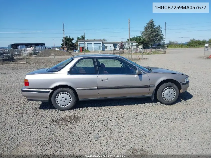 1991 Honda Accord Lx VIN: 1HGCB7259MA057677 Lot: 42576034